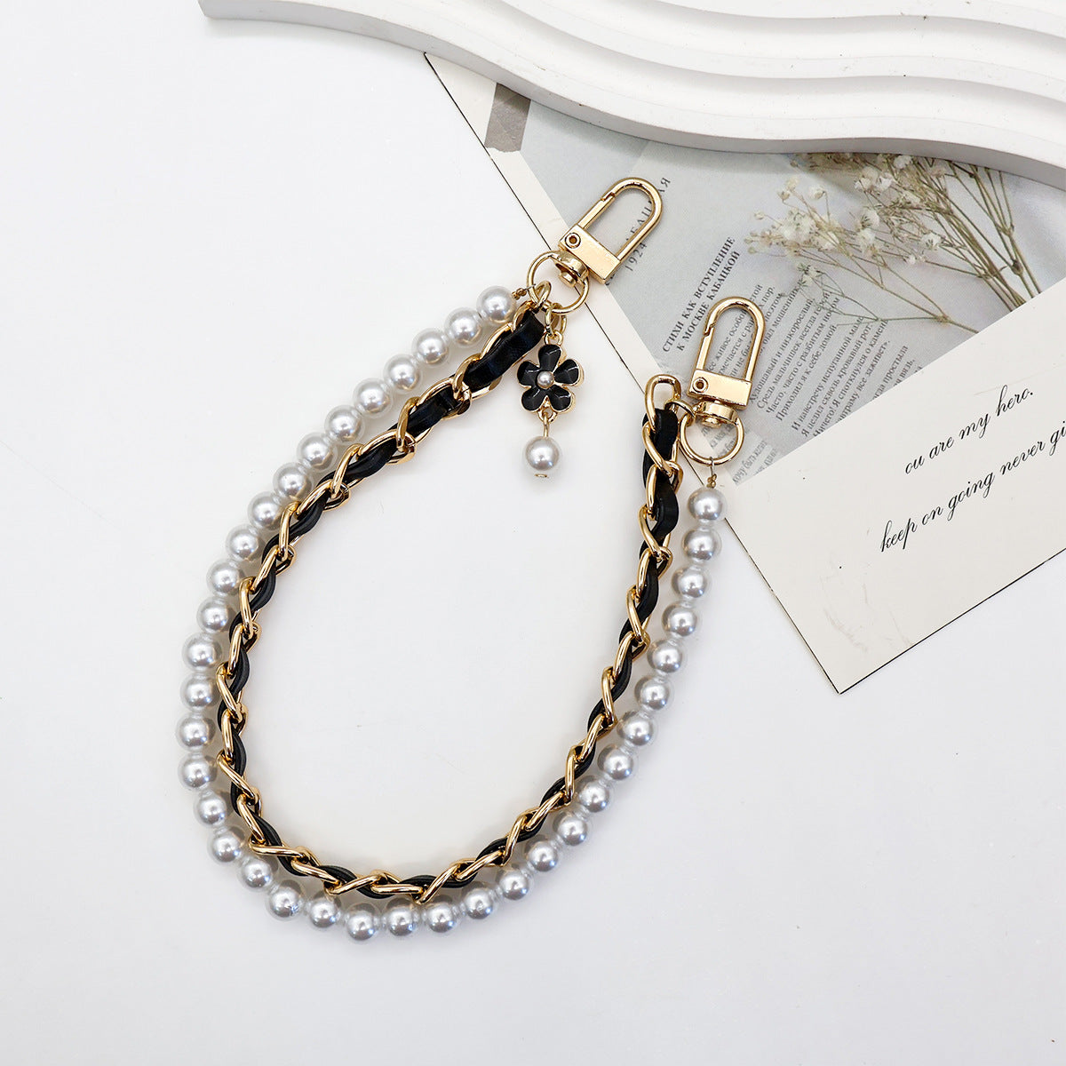 Stilvolle mit Perlen verzierte Brillenband Brehn