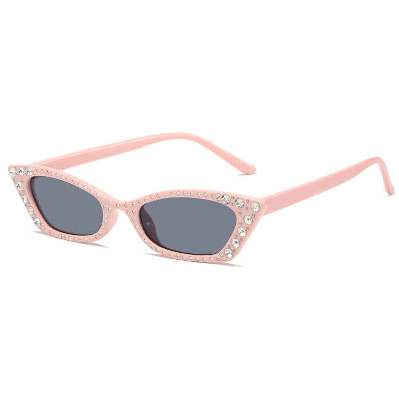 Damen extravagante Cat-Eye Sonnenbrille mit Kristallverzierung Brehn