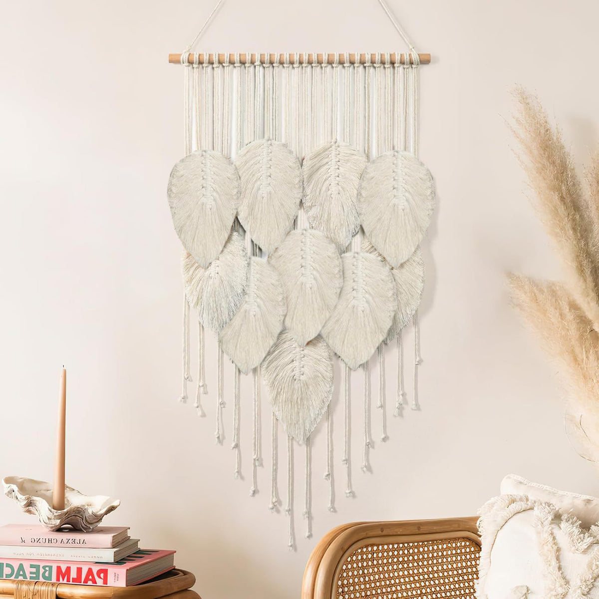 Macrame-Blatt-Wandbehang-Teppich Brehn