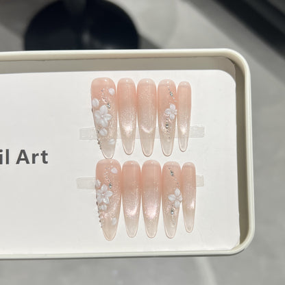 Dekoratives Floral Press-On Nagelset Brehn