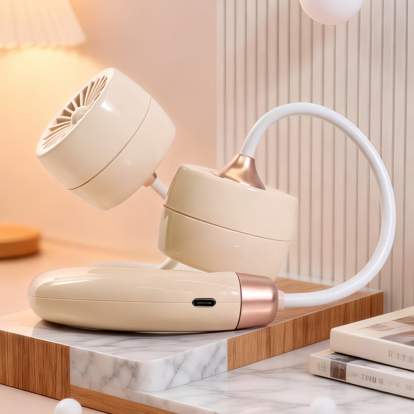 Damen Tragbarer Nackenventilator mit flexiblem Design Brehn