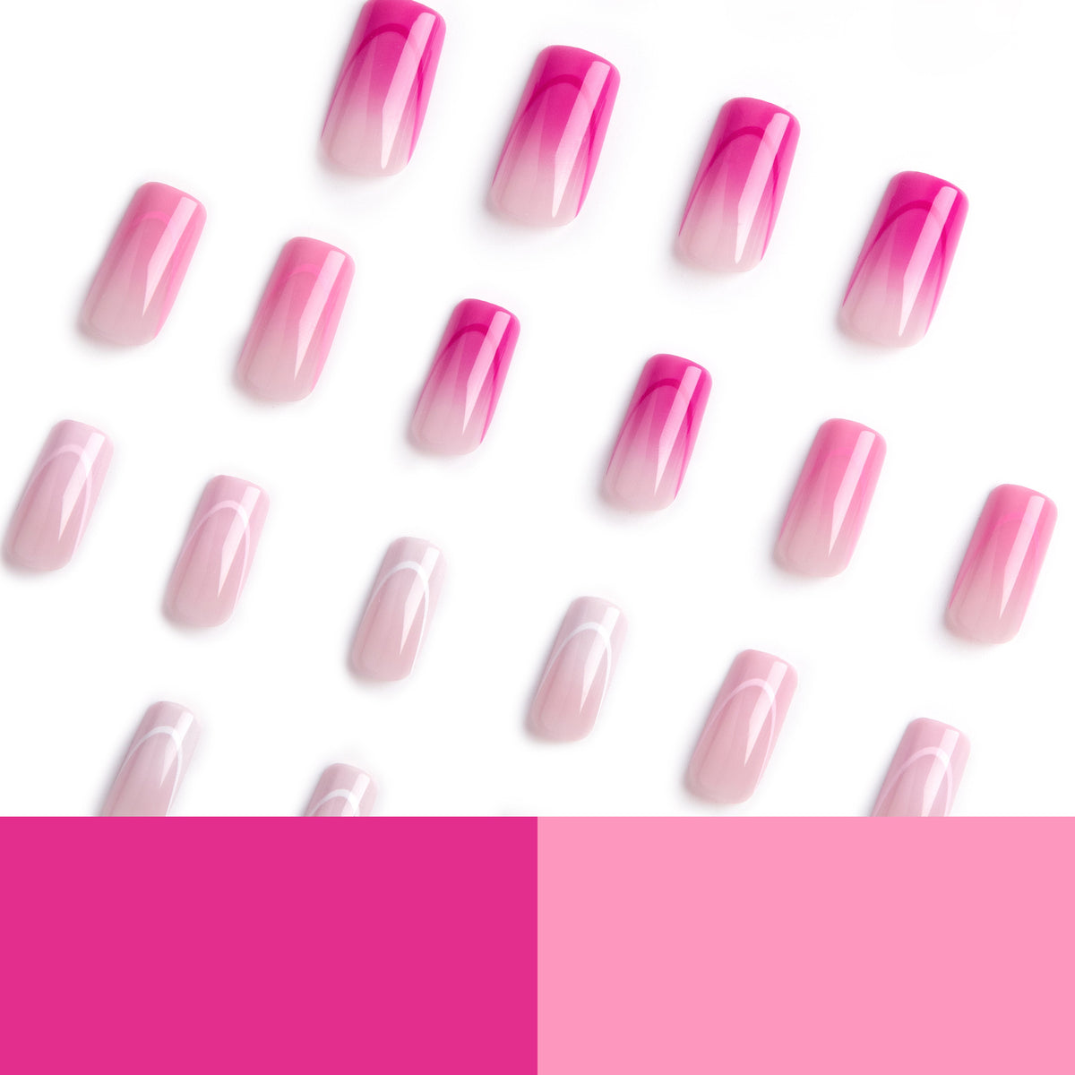 Kunstvolle Nagelverlängerungen mit eleganten Ombre-Effekten Brehn