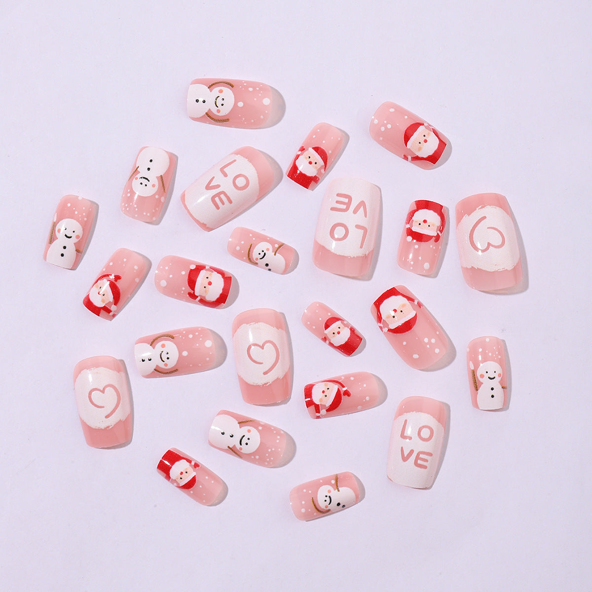 Festliches Kunstnagelset mit Weihnachtsdesign Brehn