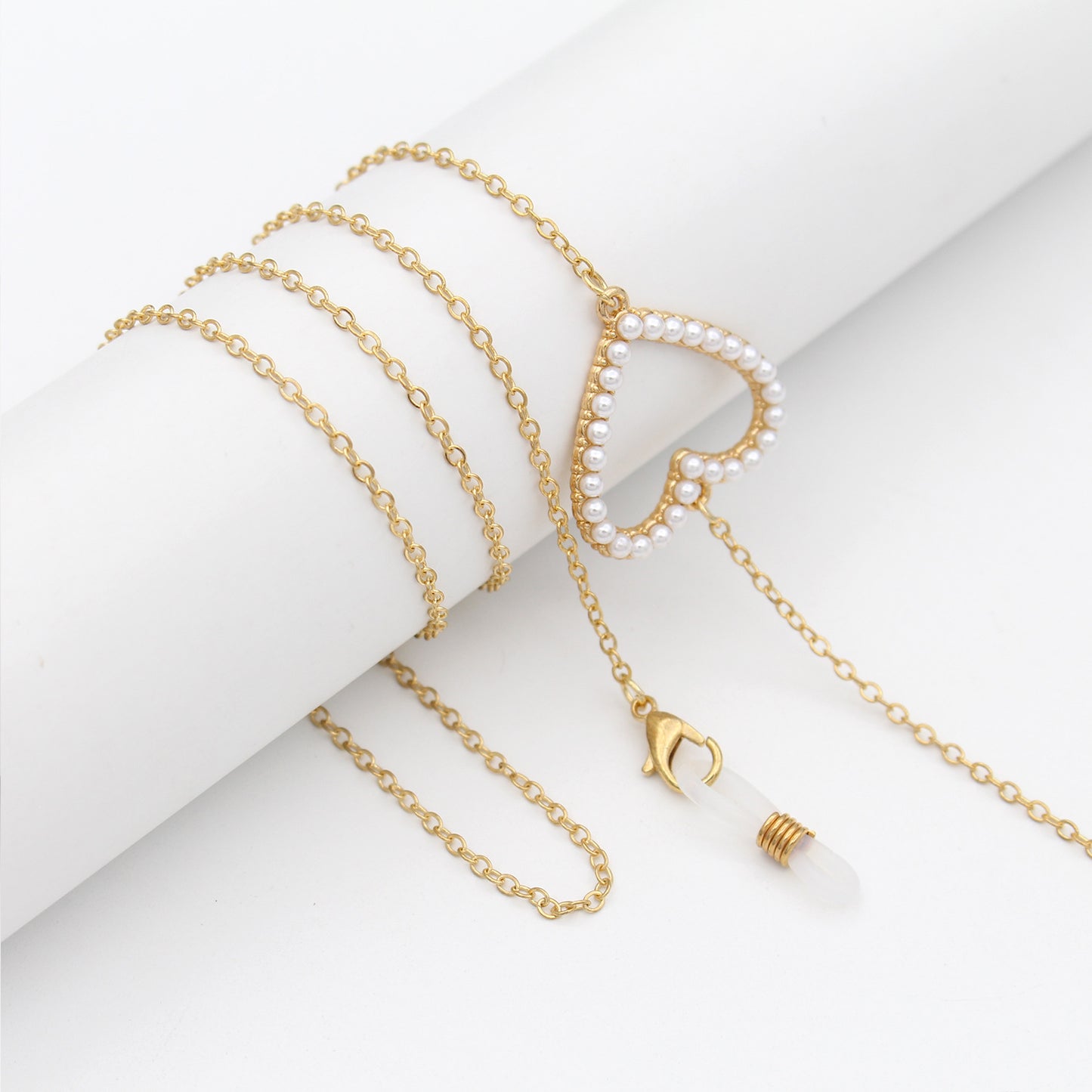 Elegante Perlen-akzentuierte Brillenbandkette Brehn