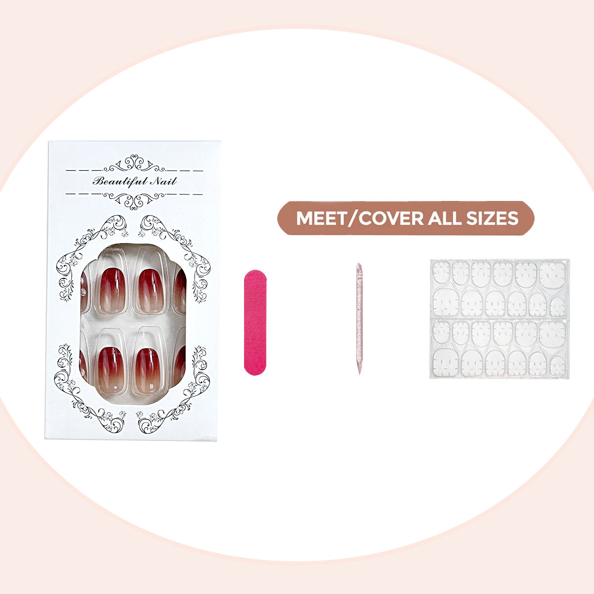Floral Gradient Press-On Nail Set Brehn