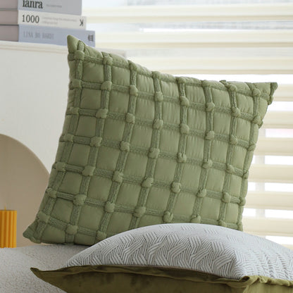 Quadratischer Chenille-Kissenbezug für Sofa und Wohnraum mit melierter Struktur und verdecktem Reißverschluss Brehn