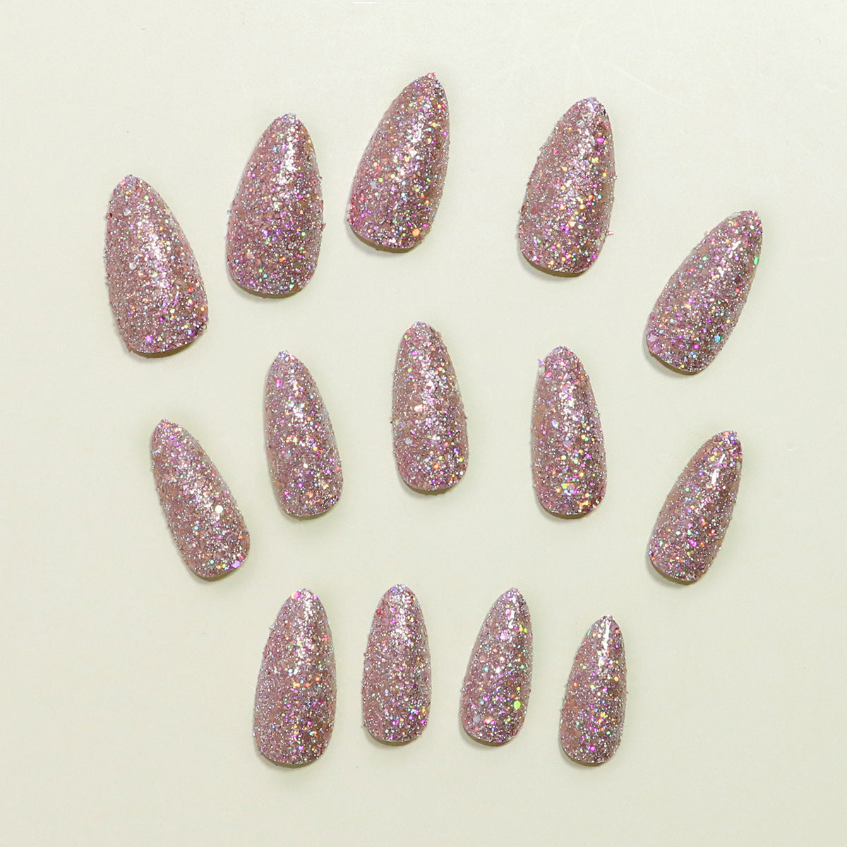 Glitzerndes Stiletto Press-On Nagel Set Brehn