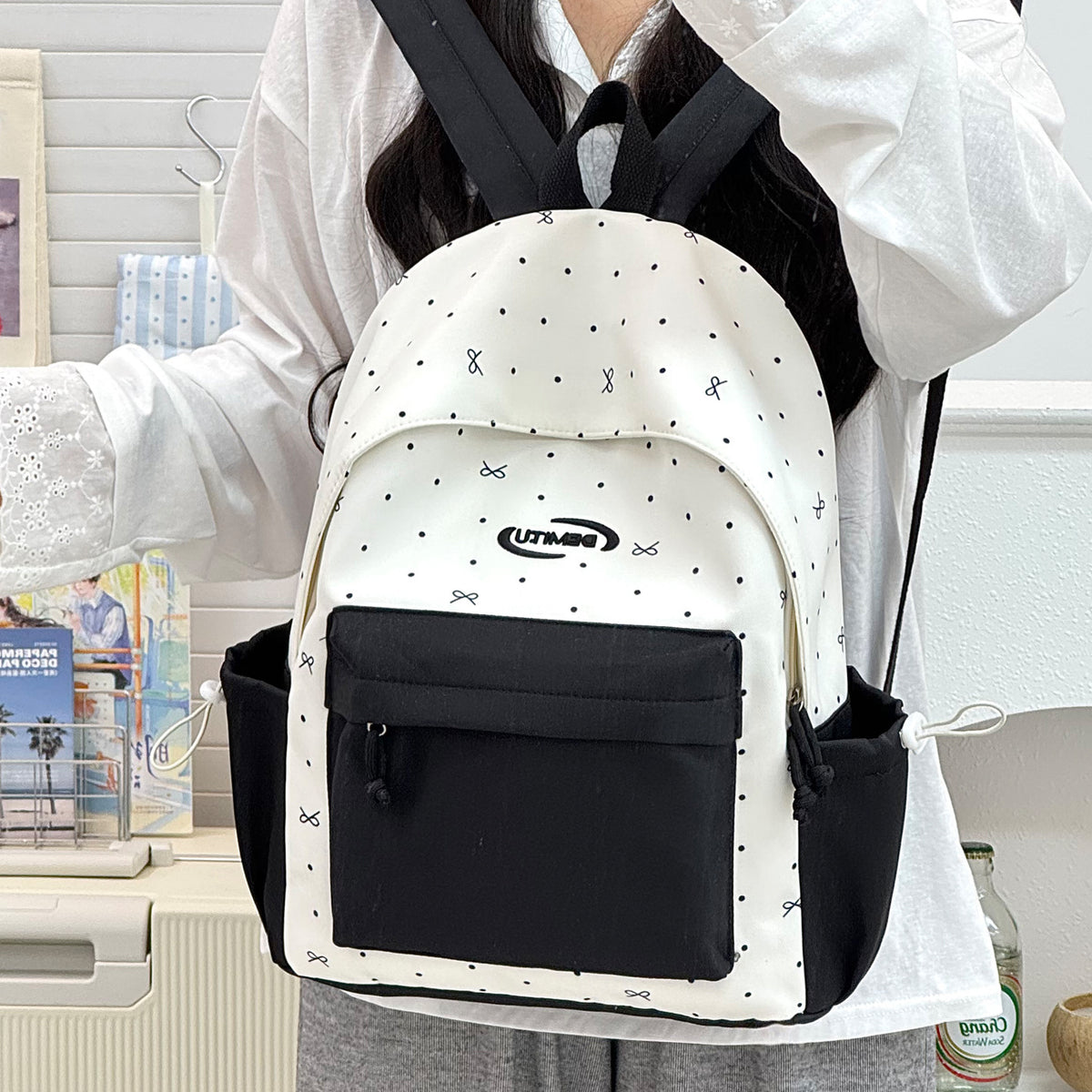 Stylischer gemusterter Rucksack Brehn