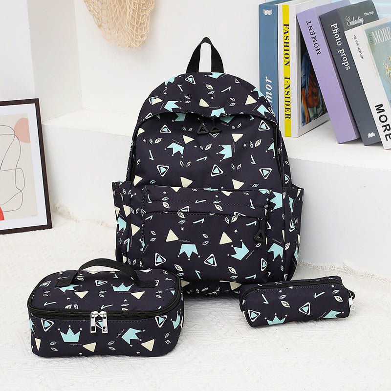 Stylischer Rucksack mit Separatem Lunchbehälter und Federmäppchen Brehn
