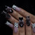 Floral Lace Design Press-On Nagelkunst Brehn