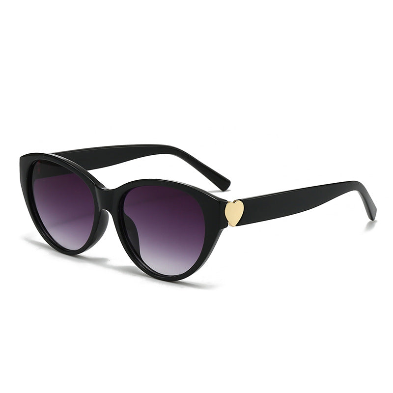 Damen Cat-Eye Sonnenbrille mit Herzmotiv Brehn