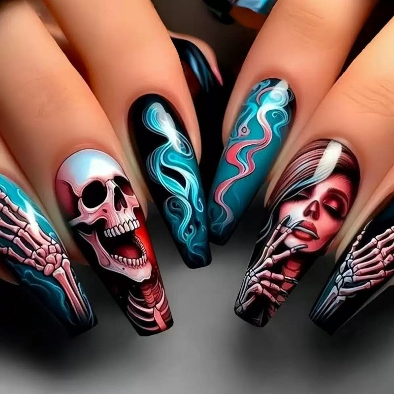 Kunstnägel mit Halloween-Motiven Brehn