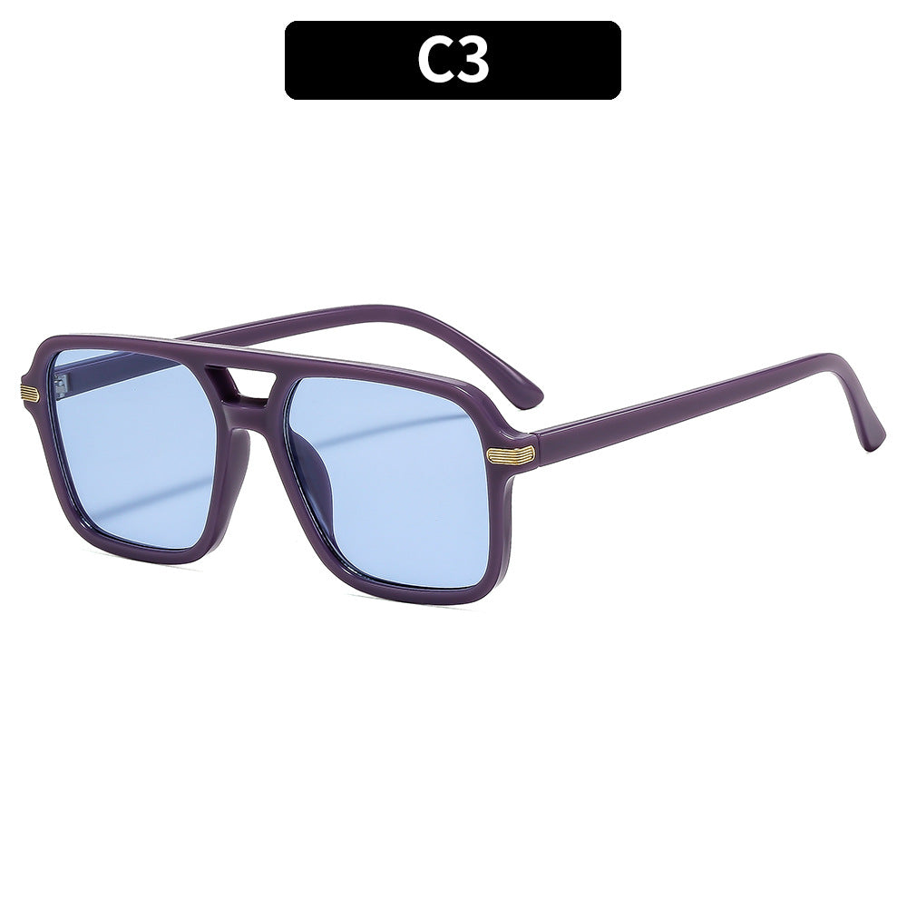 Moderne Statement Quadrat Sonnenbrille