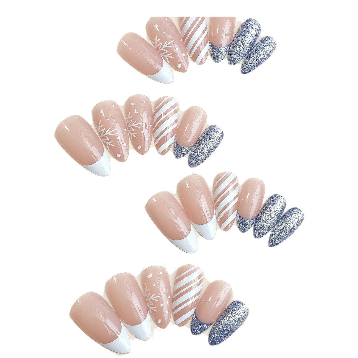 Kreatives Kunstnagelset mit eleganten Mustern Brehn