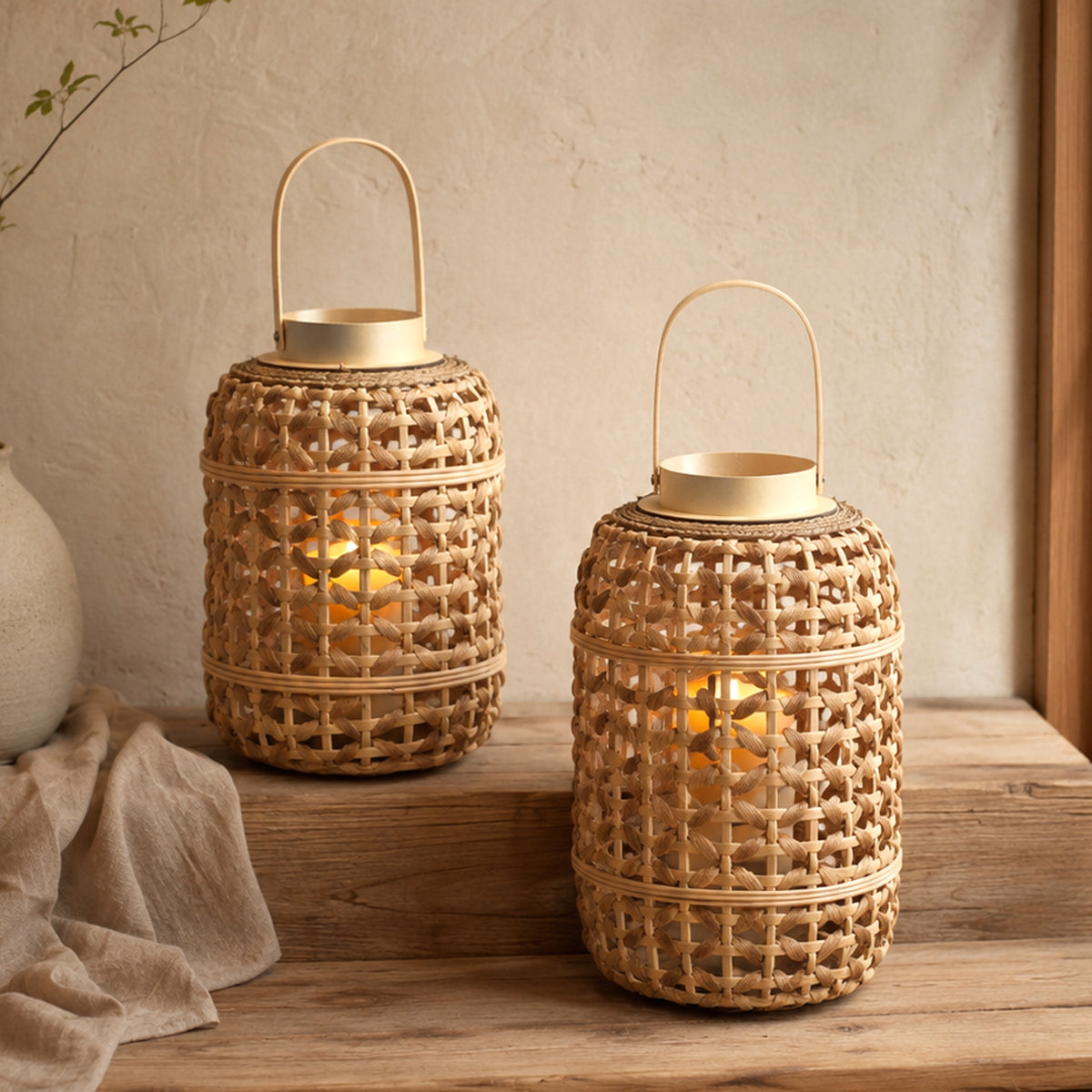 Dekorativer Rattan-Laterne Brehn
