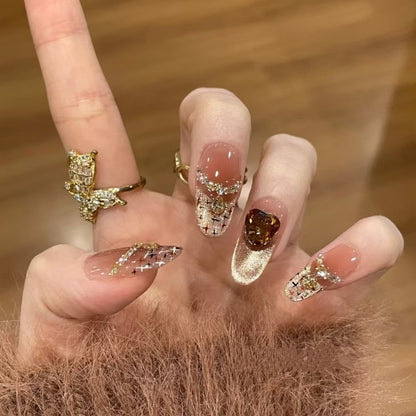 Luxuriöse dekorative Press-On Nagelerweiterungen Brehn
