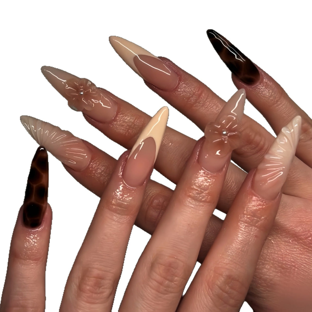 Elegante Sculpted Press-On Nail Enhancements Brehn