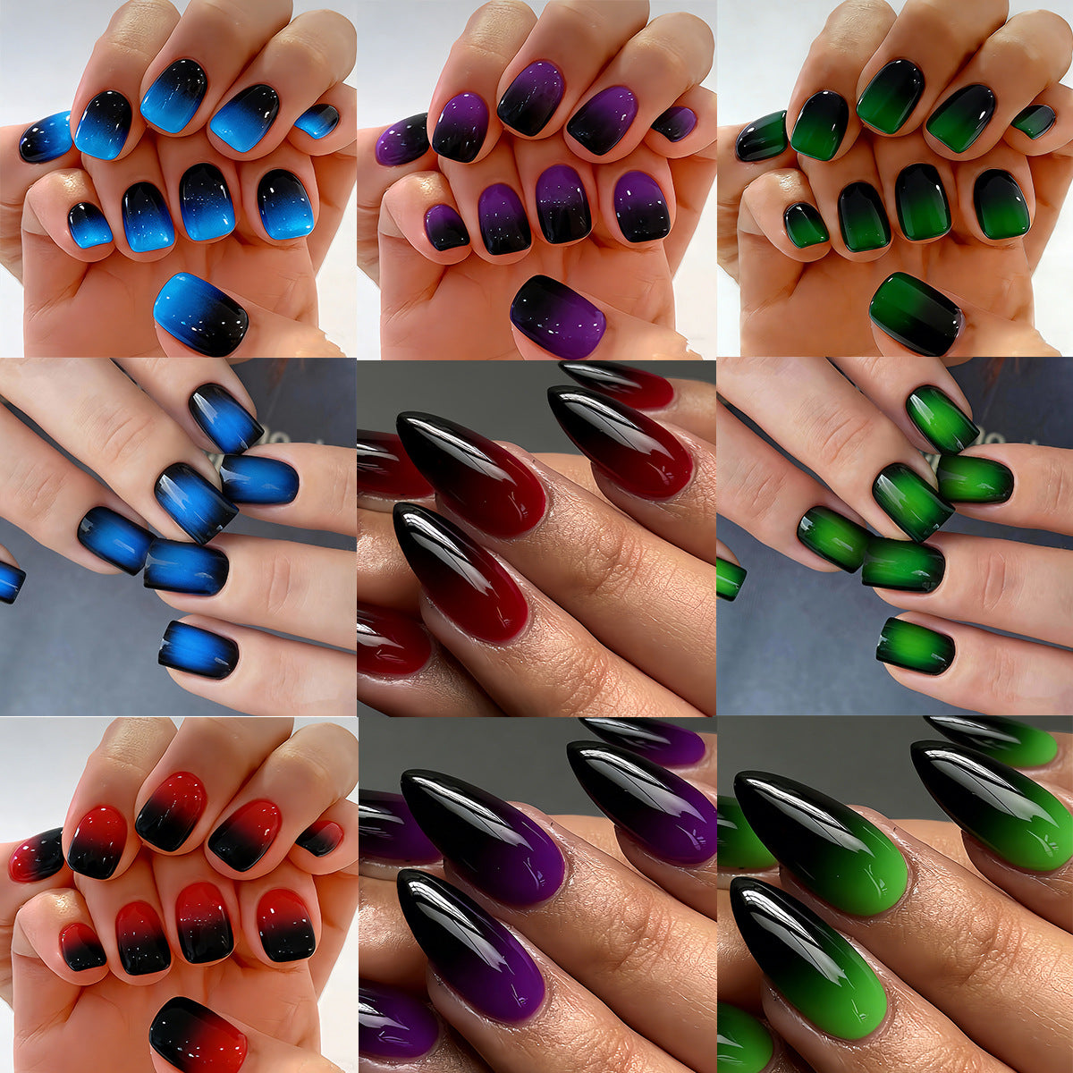Ombre Stiletto Press-On Nail Art Brehn