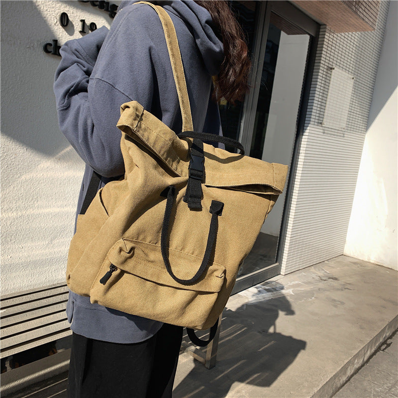 Stylische Roll-Top Canvas-Rucksack Brehn