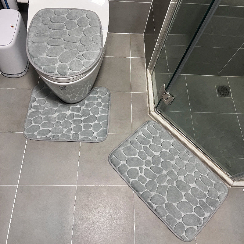 Steinmuster Badezimmermatten-Set