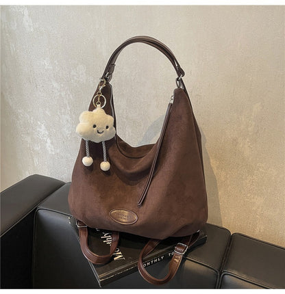 Weiches Wildleder Schlapp Schultertasche