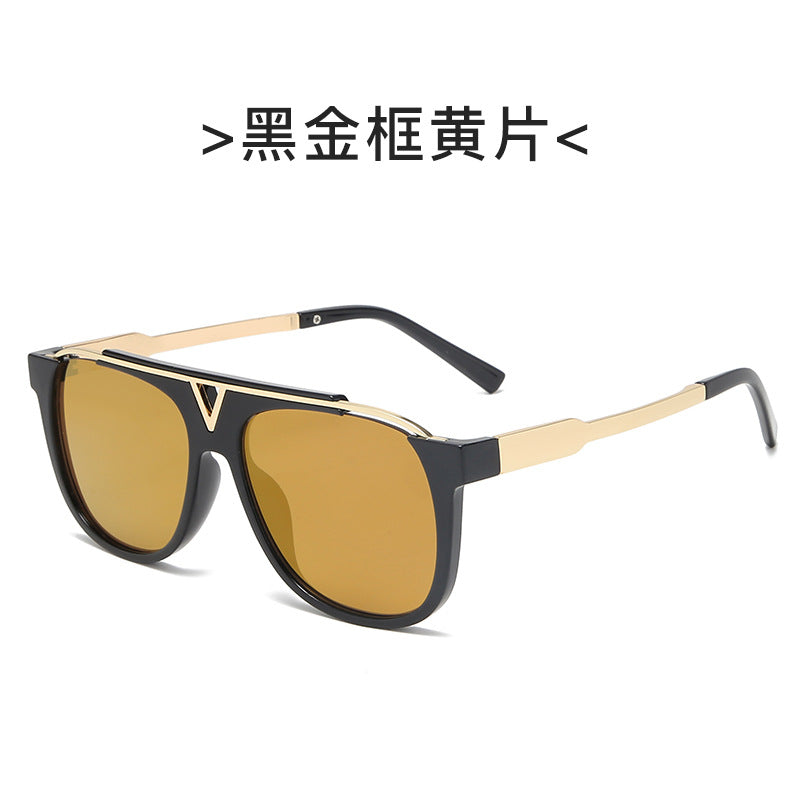 Damen elegante oversized Sonnenbrille mit stilvollem transparentem Rahmen Brehn
