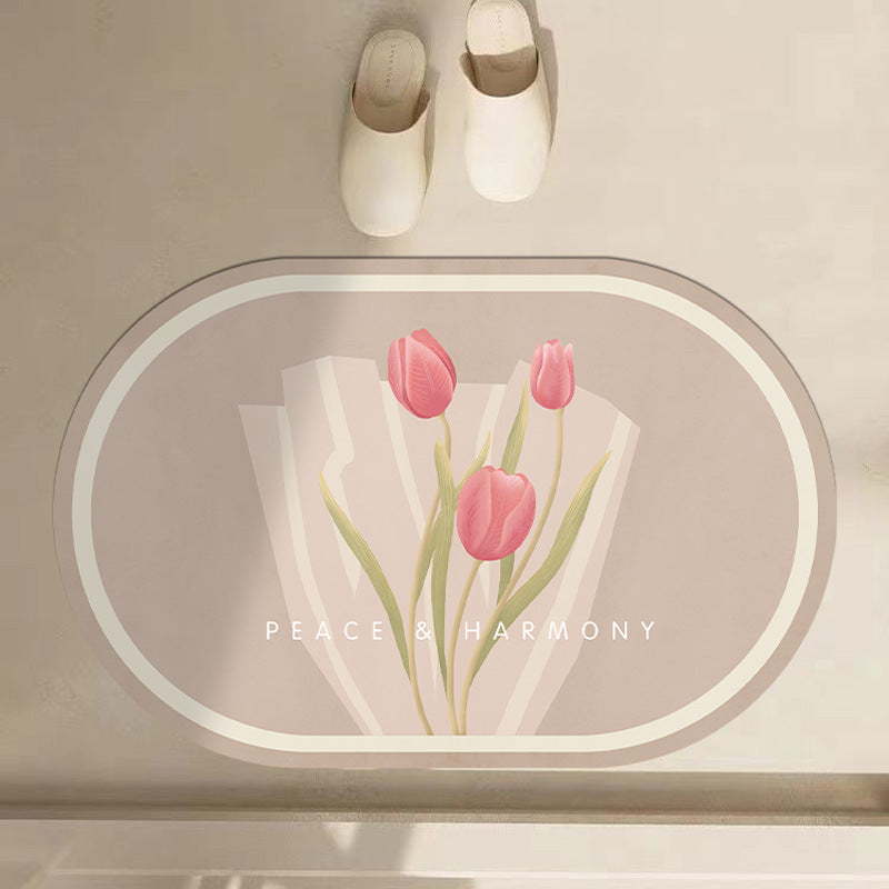 Künstlerische florale Teppichmatte
