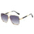 Damen Geometrische Oversize-Sonnenbrille mit filigranem Metallrahmen Brehn