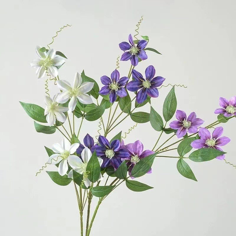 Dekorative Clematis Blumenarrangement