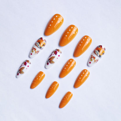 Künstlerische Fuchs-Themen Nagelkunst