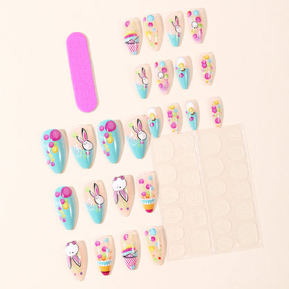 Verspielte österliche Nagelkunst Extensions Brehn