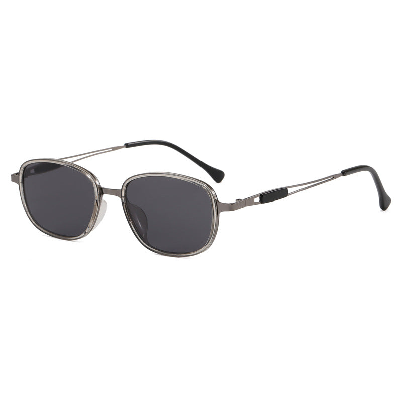 Modische Sonnenbrille mit Quadratischem Rahmen und Schmalem Metallgestell Brehn