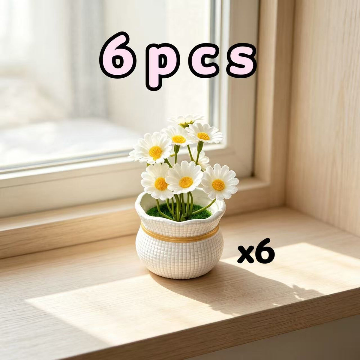 Dekorative Miniatur-Gänseblümchentöpfe