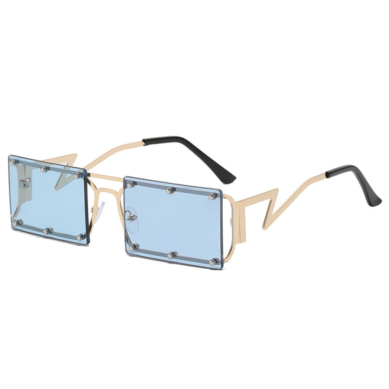 Damen extravagante Oversized-Sonnenbrille mit geometrischem Rahmen Brehn