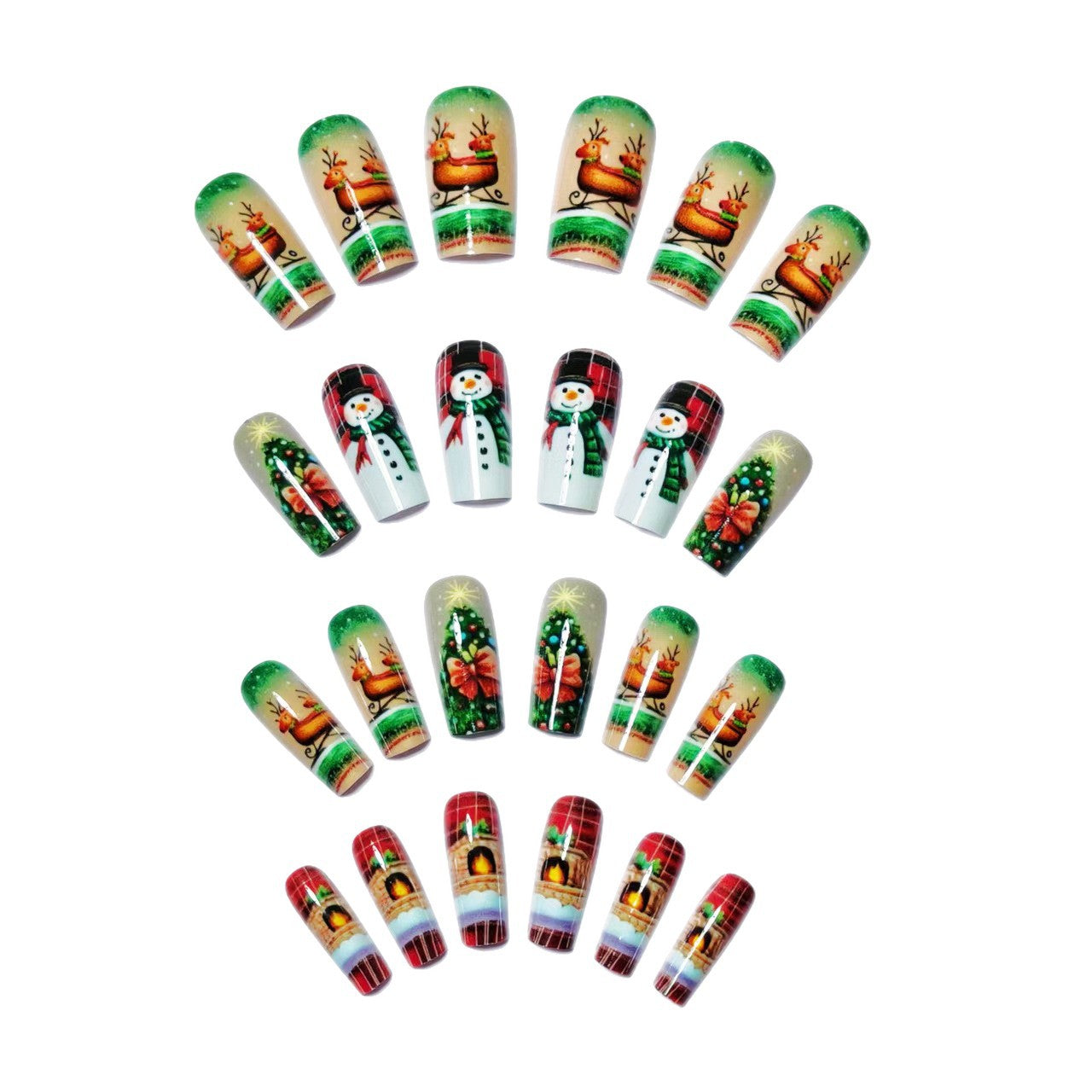 Kreative Weihnachtskunstnägel Im Festlichen Design Brehn