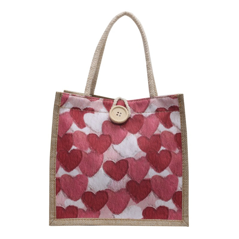 Herz-Muster Casual Tote Bag
