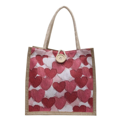 Herz-Muster Casual Tote Bag