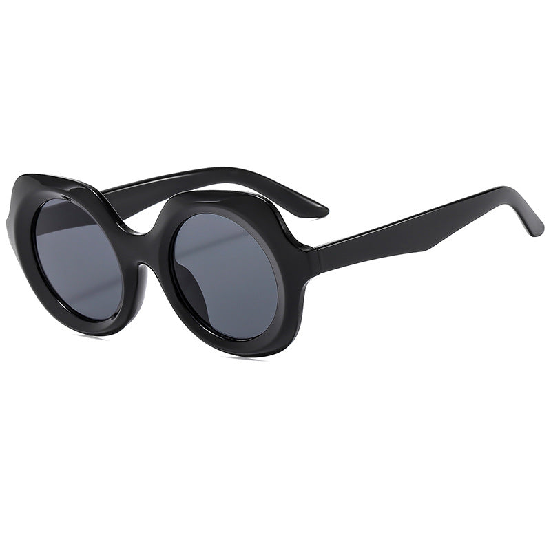 Damen Designer-Sonnenbrille mit extravagantem Schildpatt-Rahmen Brehn