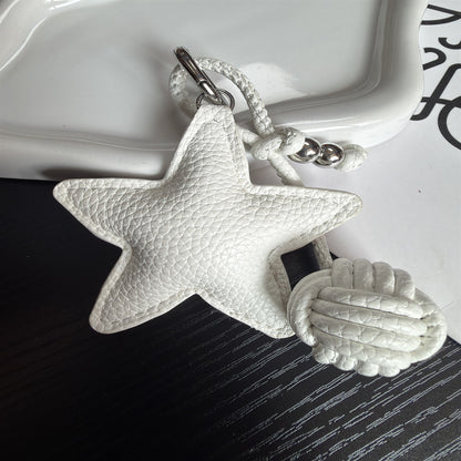 Leder Stern Charm Schlüsselanhänger Brehn
