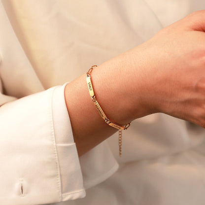 Brehn | Personalisierte Familiennamen Paperclip Armband