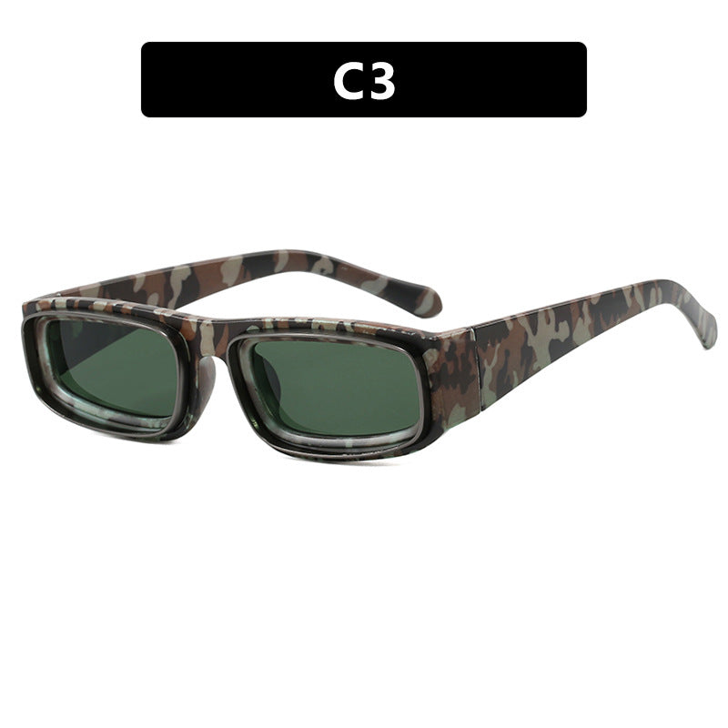Damen trendige rechteckige Sonnenbrille mit elegantem Farbenspiel Brehn