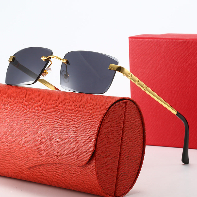 Damen modische Sonnenbrille im eleganten Rechteckdesign mit hochwertigem Metallrahmen Brehn