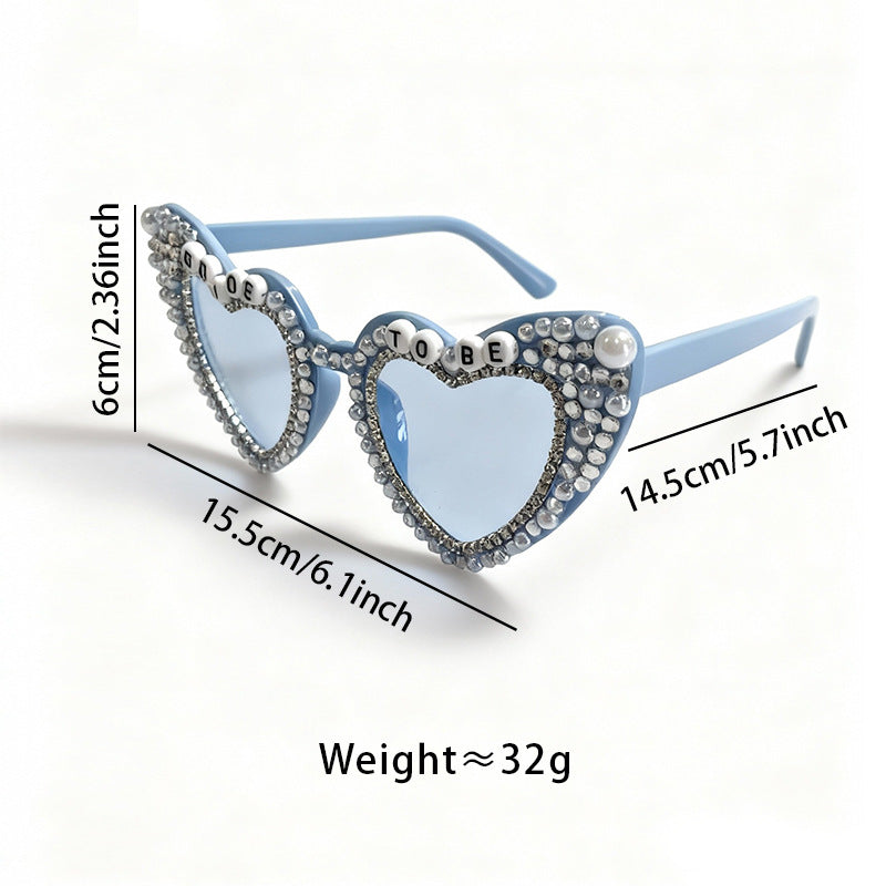 Herzförmige mit Perlen verzierte Sonnenbrille Brehn
