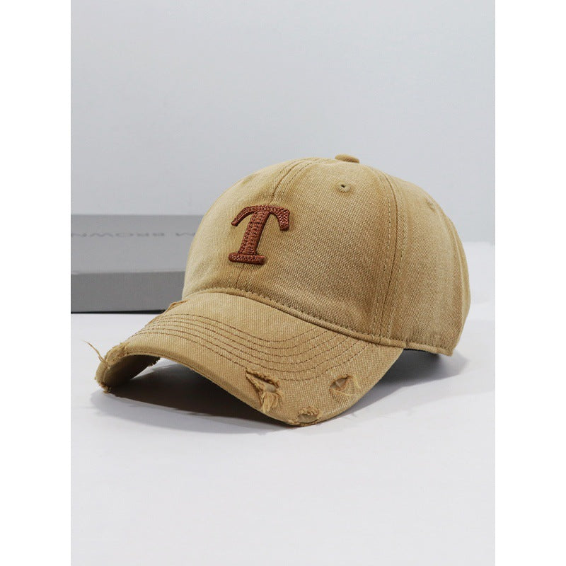 Herren Distressed Denim Cap Brehn