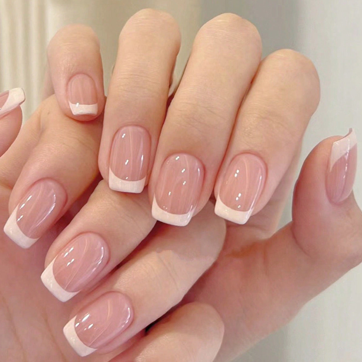 Französische Spitze Acryl Nagelset Brehn