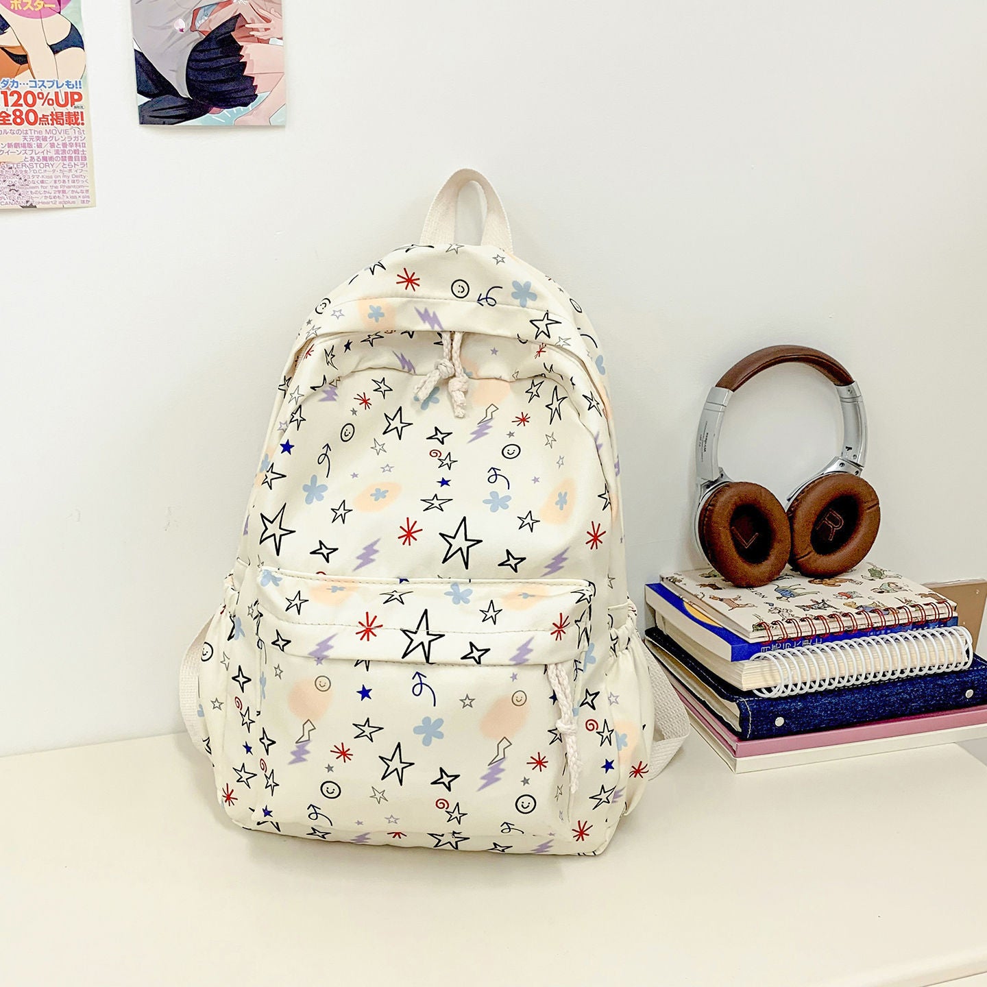 Stylische gemusterte Schulrucksack Brehn