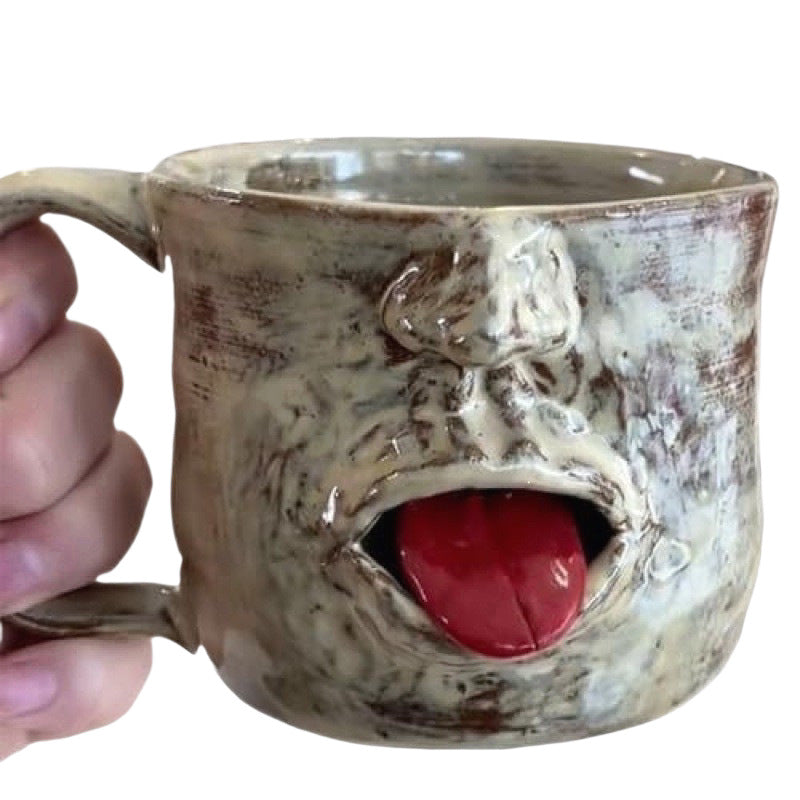 Lustige Kaffeetasse im Gesichtsdesign Brehn