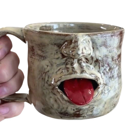 Lustige Kaffeetasse im Gesichtsdesign Brehn