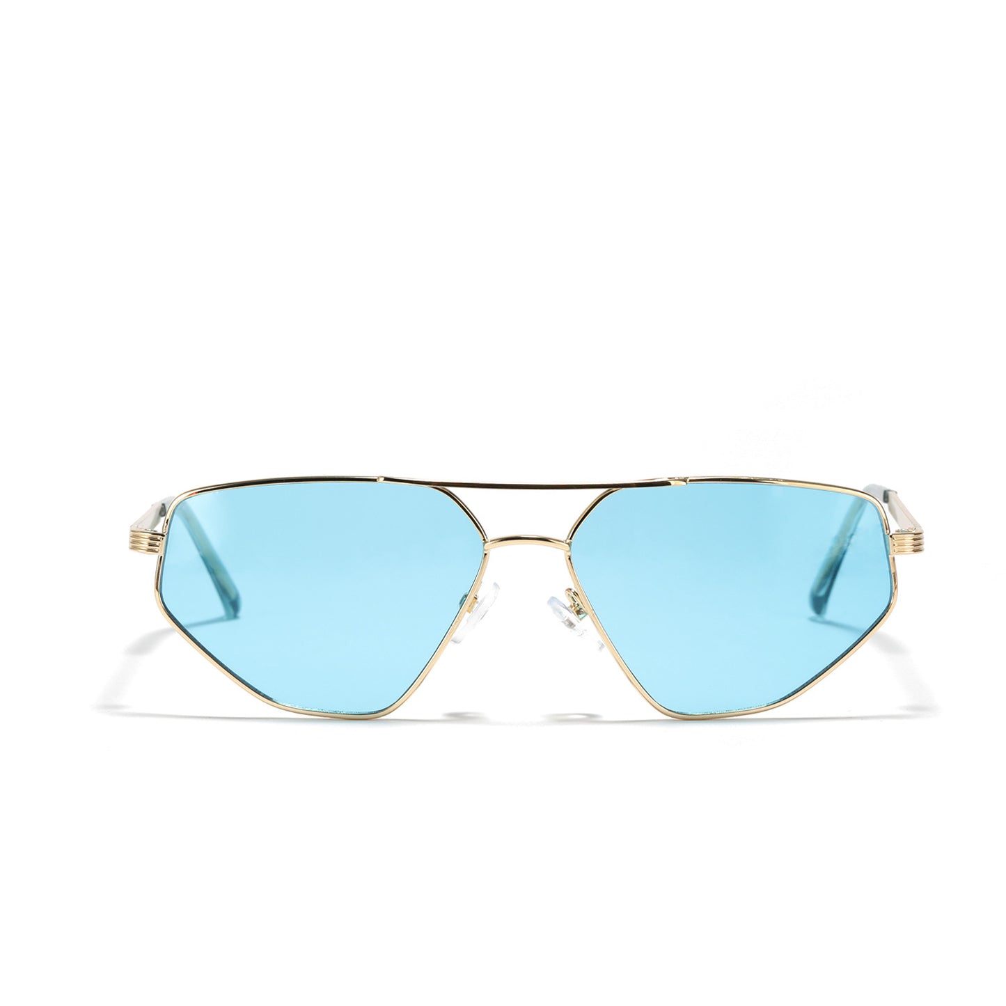 Damen geometrische Sonnenbrille mit elegantem Metallrahmen Brehn