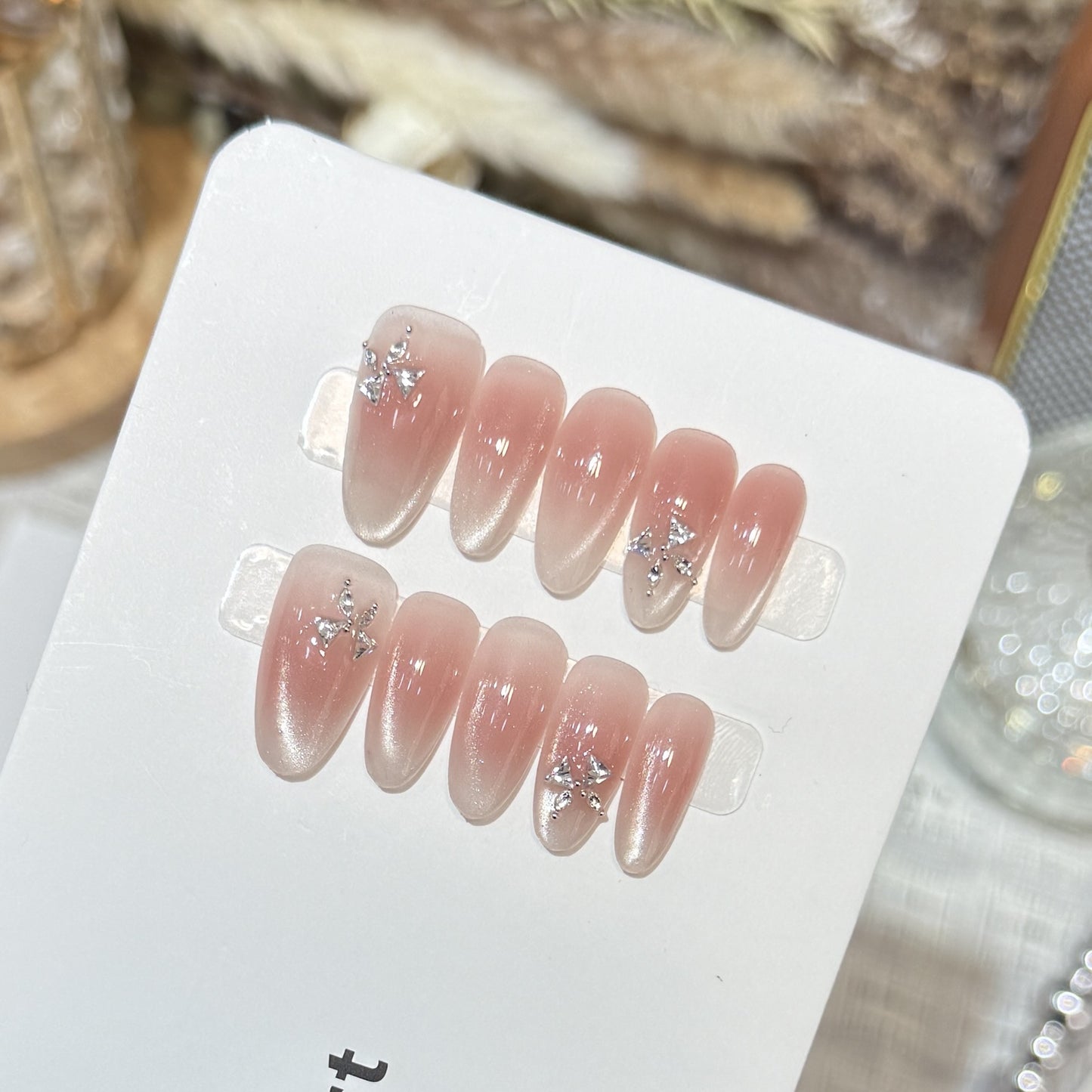 Ombre Glitter Press-On Nail Art Set Brehn